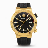 Versace Greca Logo Diver Quartz Black Dial Black Rubber Strap Watch for Men - VE8G00324 Authentic Buy Shop Now