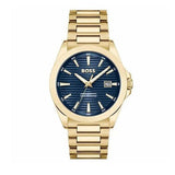 Hugo Boss Strike Blue Dial Gold Steel Strap Watch for Men - 1514172 Authentic Buy Shop Now