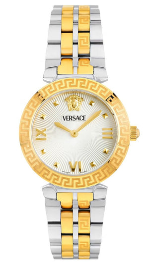 Versace Daphnis White Dial Two Tone Steel Strap Watch for Women - VEOCA0324 Authentic Buy Shop Now