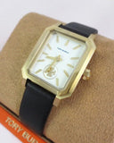 Tory Burch Robinson White Dial Black Leather Strap Watch for Women - TBW1504 Authentic Buy Shop Now