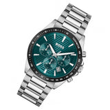 Hugo Boss Strike Chronograph Green Dial Silver Steel Strap Watch for Men - 1514241 Authentic Buy Shop Now