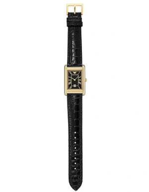 Emporio Armani Gino Black Dial Black Leather Strap Watch for Men - AR11666 Authentic Buy Shop Now