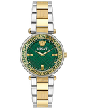 Versace Reve Analog Green Dial Two Tone Steel Strap Watch for Women - VE8B00524 Authentic Buy Shop Now