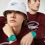 Lacoste 12.12 Cyan Green Dial Cyan Green Silicon Strap Watch for Men - 2011192 Authentic Buy Shop Now