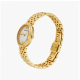 Tory Burch Oval White Dial Gold Steel Strap Watch for Women - TBW6032 Authentic Buy Shop Now