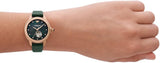 Emporio Armani Mia Meccanico Mother of Pearl Dial Green Leather Strap Watch for Women - AR60073 Authentic Buy Shop Now