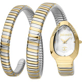 Just Cavalli Glam Evo 4 White Dial Two Tone Steel Strap Watch for Women - JC1L209M0065 Authentic Buy Shop Now