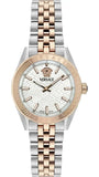 Versace V-Code Analog White Dial Two Tone Steel Strap Watch for Women - VE8I00624 Authentic Buy Shop Now