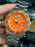 Citizen Mechanical Automatic Orange Dial Silver Steel Strap Watch for Men - NJ0128-80X Authentic Buy Shop Now