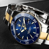 Maserati Competizione Diver Blue Dial Two Tone Steel Strap Watch for Men - R8873600010 Authentic Buy Shop Now