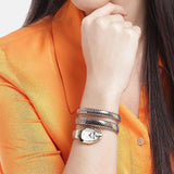 Just Cavalli Glam Evo 9 White Dial Two Tone Steel Strap Watch for Women - JC1L224M0065 Authentic Buy Shop Now