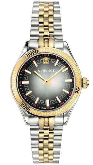 Versace Hellenyium Grey Dial Two Tone Steel Strap Watch for Women - VEHU00520 Authentic Buy Shop Now