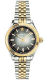 Versace Hellenyium Grey Dial Two Tone Steel Strap Watch for Women - VEHU00520 Authentic Buy Shop Now