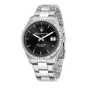 Maserati Competizione Black Dial Silver Steel Strap Watch for Men - R8853100028 Authentic Buy Shop Now