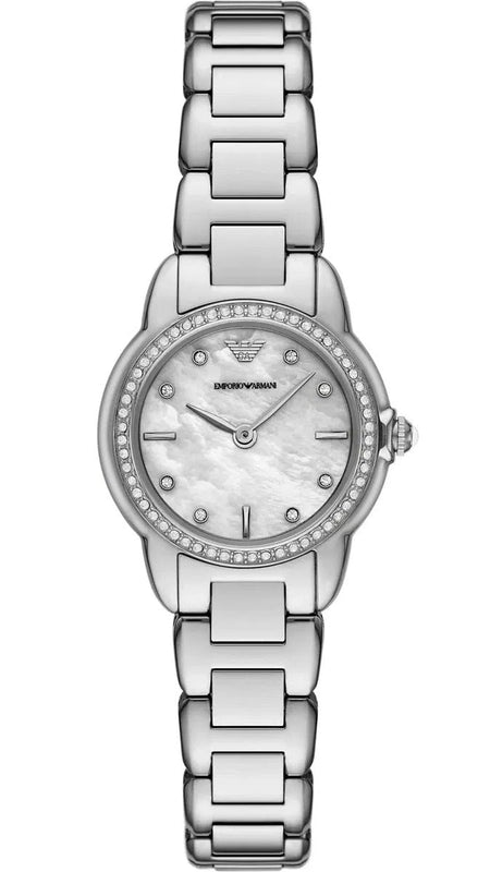 Emporio Armani Mia Mother of Pearl Dial Silver Steel Strap Watch for Women - AR11669 Authentic Buy Shop Now