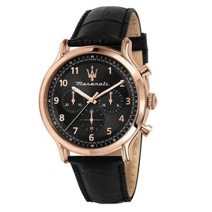 Maserati Epoca Limited Edition Chronograph Black Dial Black Leather Strap Watch for Men - R8871618015 Authentic Buy Shop Now
