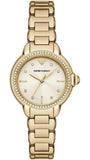 Emporio Armani Mia Crystals Gold Dial Gold Steel Strap Watch for Women - AR11609 Authentic Buy Shop Now