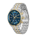 Hugo Boss Skytraveller Chronograph Blue Dial Two Tone Steel Strap Watch for Men - 1514247 Authentic Buy Shop Now