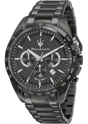 Maserati Traguardo Limited Edition Chronograph Black Dial Black Steel Strap Watch for Men - R8873612045 Authentic Buy Shop Now