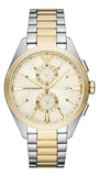 Emporio Armani Elegant Chronograph Cream Dial Two Tone Steel Strap Watch for Men - AR11605 Authentic Buy Shop Now