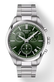 Tissot PR 100 Chronograph Green Dial Silver Steel Strap Watch for Men - T150.417.11.091.00 Authentic Buy Shop Now