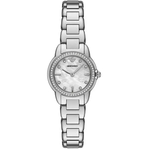 Emporio Armani Mia Mother of Pearl Dial Silver Steel Strap Watch for Women - AR11669 Authentic Buy Shop Now