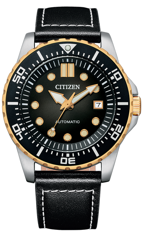 Citizen Mechanical Automatic Black Dial Black Leather Strap Watch for Men - NJ0176-10E Authentic Buy Shop Now
