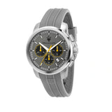 Maserati Successo Chronograph Grey Dial Grey Rubber Strap Watch for Men - R8871621043 Authentic Buy Shop Now