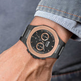 Hugo Boss Taper Chronograph Black Dial Black Steel Strap Watch for Men - 1514090 Authentic Buy Shop Now