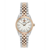 Versace V-Code Analog White Dial Two Tone Steel Strap Watch for Women - VE8I00624 Authentic Buy Shop Now