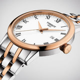Tissot T Classic Dream Quartz White Dial Two Tone Steel Strap Watch for Men - T129.410.22.013.00 Authentic Buy Shop Now