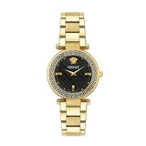 Versace Reve Analog Black Dial Gold Steel Strap Watch for Women - VE8B00624 Authentic Buy Shop Now