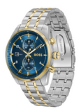 Hugo Boss Skytraveller Chronograph Blue Dial Two Tone Steel Strap Watch for Men - 1514247 Authentic Buy Shop Now