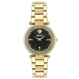 Versace Reve Analog Black Dial Gold Steel Strap Watch for Women - VE8B00624 Authentic Buy Shop Now