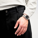 D1 Milano Ultra Thin Matte Black Dial Silver Steel Strap Watch for Men - D1-UTBJ40 Authentic Buy Shop Now