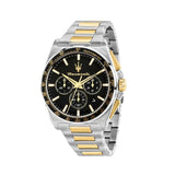 Maserati Velocità Chronograph Black Dial Two Tone Steel Strap Watch for Men - R8873652003 Authentic Buy Shop Now