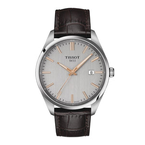 Tissot PR 100 Quartz Silver Dial Black Leather Strap Watch for Men - T150.410.16.031.00 Authentic Buy Shop Now
