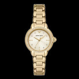 Emporio Armani Mia Crystals Gold Dial Gold Steel Strap Watch for Women - AR11609 Authentic Buy Shop Now