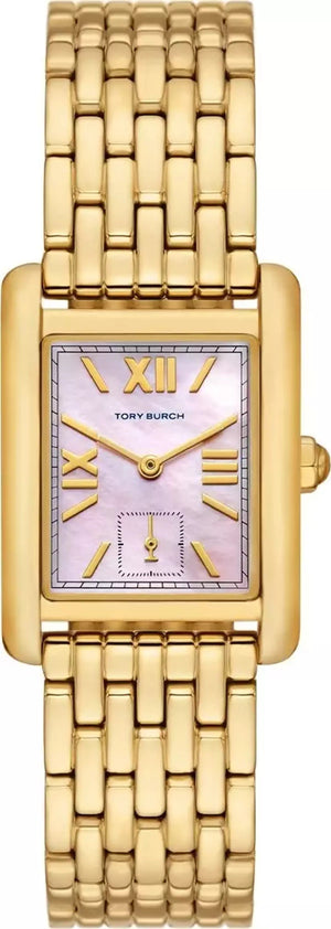 Tory Burch Eleanor Mother of Pearl Pink Dial Gold Steel Strap Watch for Women - TBW1077 Authentic Buy Shop Now