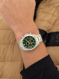 Hugo Boss Hero 2.0 Chronograph Green Dial Silver Steel Strap Watch for Men - 1514268 Authentic Buy Shop Now