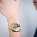 Just Cavalli Splora Green Dial Gold Steel Strap Watch for Women - JC1L394M0035 Authentic Buy Shop Now