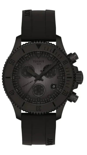Tissot Seastar 1000 Chronograph Black Dial Black Rubber Strap Watch for Men - T120.217.37.061.00 Authentic Buy Shop Now