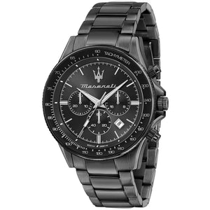 Maserati SFIDA Limited Edition Chronograph Black Dial Black Steel Strap Watch for Men - R8873640016 Authentic Buy Shop Now