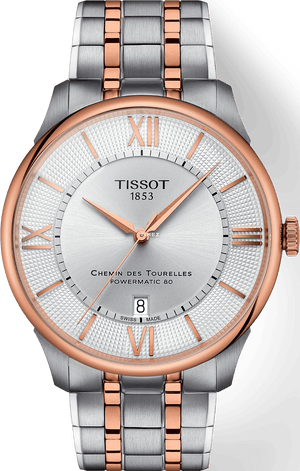 Tissot Tissot Chemin Des Tourelles Powermatic 80 Silver Dial Two Tone Steel Strap Watch for Men - T139.407.22.038.00 Authentic Buy Shop Now