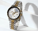 Maserati SFIDA Chronograph Silver Dial Two Tone Steel Strap Watch for Men - R8873640024 Authentic Buy Shop Now