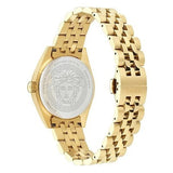 Versace V-Code Quartz Black Dial Gold Steel Strap Watch for Women - VE8I00724 Authentic Buy Shop Now