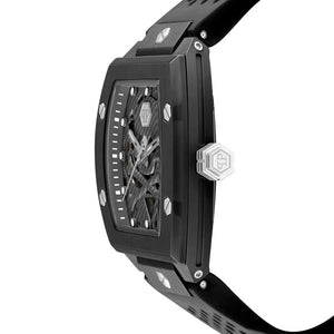 Philipp Plein The Skeleton Black Dial Black Silicone Strap Watch for Men - PWVBA0423 Authentic Buy Shop Now