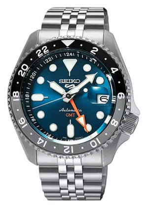 Seiko 5 Sports SKX Racers Heritage Velocity Blue Dial Silver Steel Strap Watch for Men - SSK045K1 Authentic Buy Shop Now