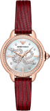Emporio Armani Mia Mother of Pearl Dial Red Leather Strap Watch for Women - AR11646 Authentic Buy Shop Now