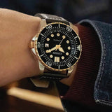 Citizen Mechanical Automatic Black Dial Black Leather Strap Watch for Men - NJ0176-10E Authentic Buy Shop Now